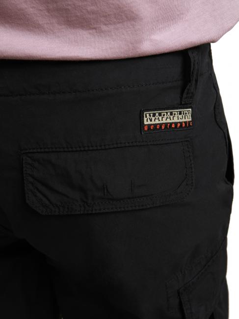 NOTO 5 Cotton cargo bermuda shorts black 041 - Trousers