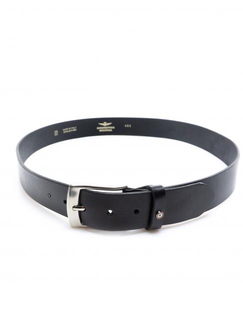 CINTURA UOMO Made in Italy leather Black - Belts