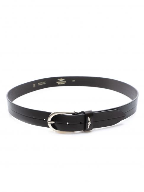 CINTURA IN PELLE Made in Italy MORO - Belts