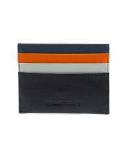 LESAC COLORFULL Flat leather card holder Black - Men’s Wallets - 3