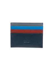 LESAC COLORFULL Flat leather card holder blue - Men’s Wallets - 3