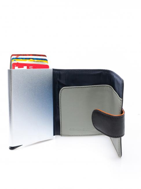 COLORFULL Leather wallet with aluminum card holder Black - Men’s Wallets