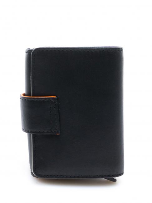 COLORFULL Leather wallet with aluminum card holder Black - Men’s Wallets