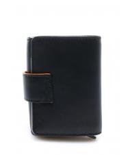 LESAC COLORFULL Leather wallet with aluminum card holder Black - Men’s Wallets - 3