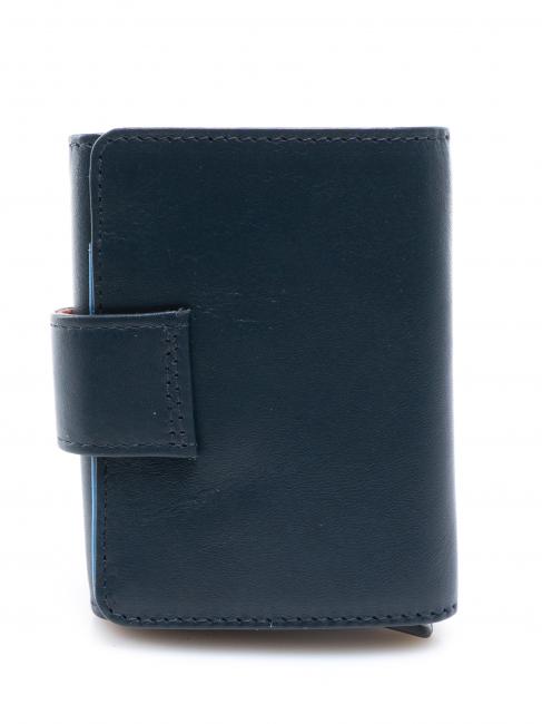 COLORFULL Leather wallet with aluminum card holder blue - Men&rsquo;s Wallets