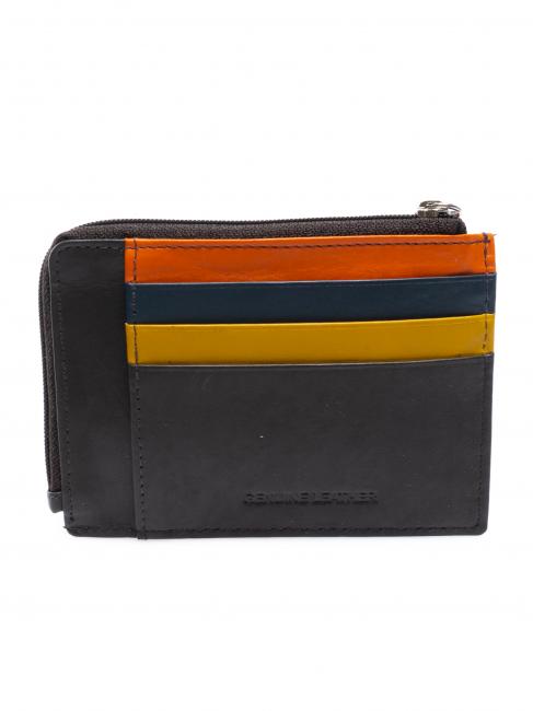 COLORFULL Flat leather wallet MORO - Men’s Wallets