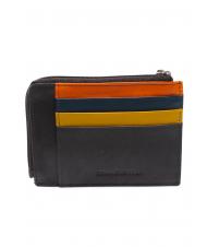LESAC COLORFULL Flat leather wallet MORO - Men’s Wallets - 3