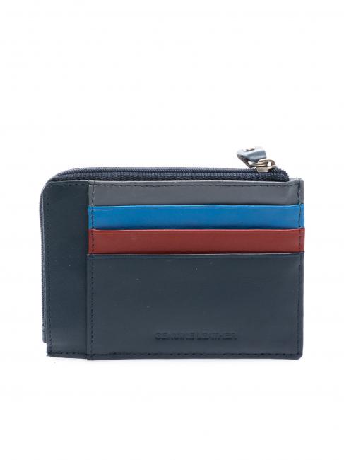 COLORFULL Flat leather wallet blue - Men’s Wallets
