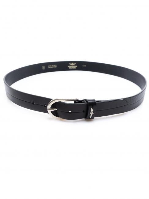 CINTURA IN PELLE Made in Italy Black - Belts