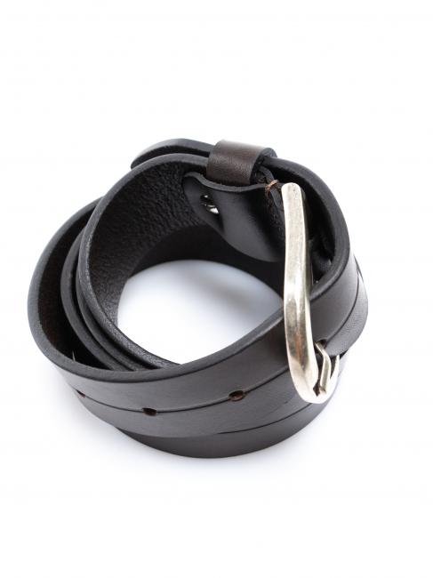 CINTURA IN PELLE Made in Italy MORO - Belts