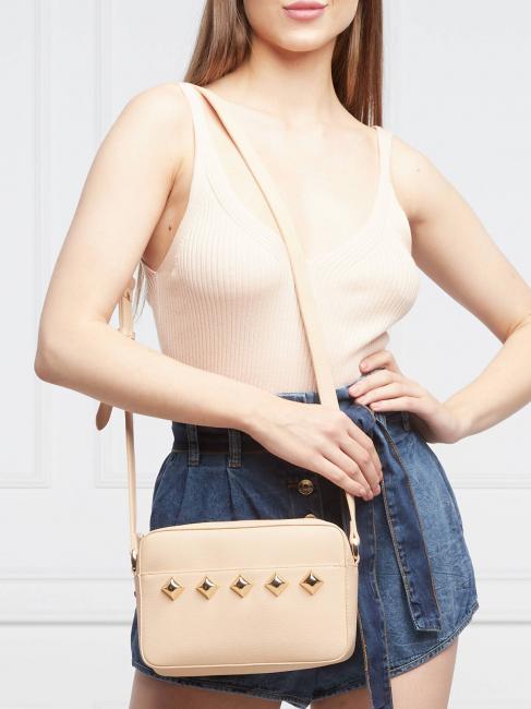 SQUARED STUDS Shoulder bag with zip cuban sand - Women&rsquo;s Bags