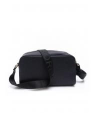 BORBONESE CAMERA CASE SMALL ECO LINE Mini shoulder bag, in fabric dark black - Women’s Bags - 3