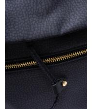 BORBONESE MEDIUM ECO LINE Medium backpack in fabric dark black - Women’s Bags - 3