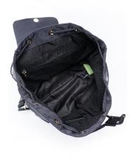 BORBONESE MEDIUM ECO LINE Medium backpack in fabric dark black - Women’s Bags - 5