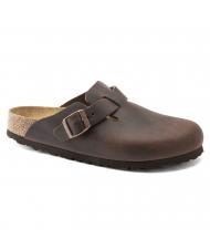 BIRKENSTOCK BOSTON Leather sabot sandal habana - Unisex shoes - 3