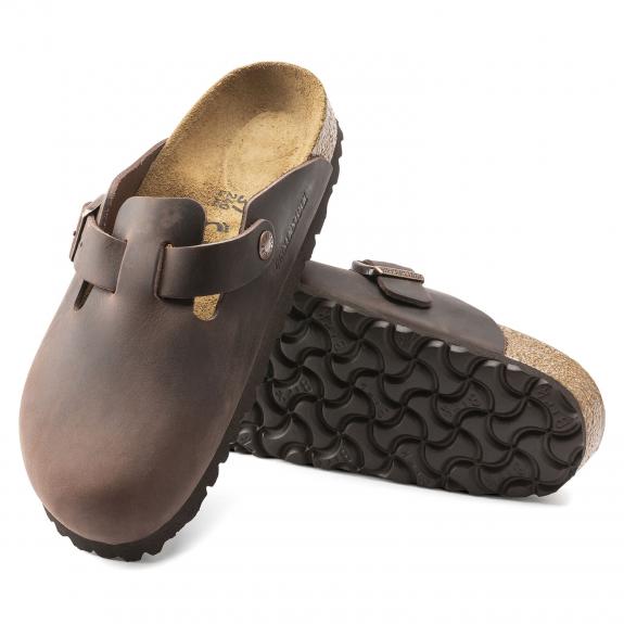 BOSTON Leather sabot sandal habana - Unisex shoes