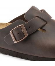 BIRKENSTOCK BOSTON Leather sabot sandal habana - Unisex shoes - 5
