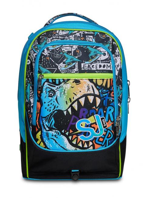 GANG ANIMALI FLIP 3D SJ Detachable trolley backpack with triple wheels Black - Backpack trolleys