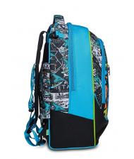 SJGANG GANG ANIMALI FLIP 3D SJ Detachable trolley backpack with triple wheels Black - Backpack trolleys - 3