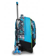 SJGANG GANG ANIMALI FLIP 3D SJ Detachable trolley backpack with triple wheels Black - Backpack trolleys - 5