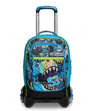SJGANG GANG ANIMALI FLIP 3D SJ Detachable trolley backpack with triple wheels Black - Backpack trolleys - 9