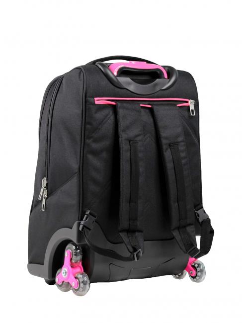 YUB Backpack with trolley, with three wheels fuxiafluo - Backpack trolleys