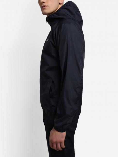 A-MORGEX Kway logo hooded jacket blu marine - Men's Jackets