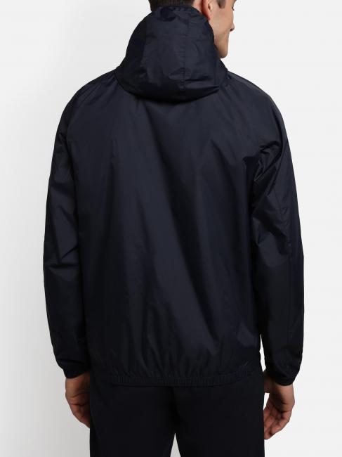 A-MORGEX Kway logo hooded jacket blu marine - Men's Jackets