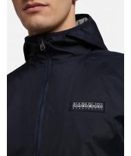 NAPAPIJRI A-MORGEX Kway logo hooded jacket blu marine - Men's Jackets - 5