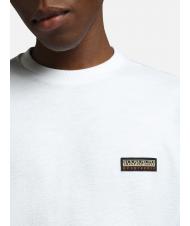 NAPAPIJRI S-MAEN Long-sleeved cotton crew neck sweater bright white 002 - Men's Sweaters - 4