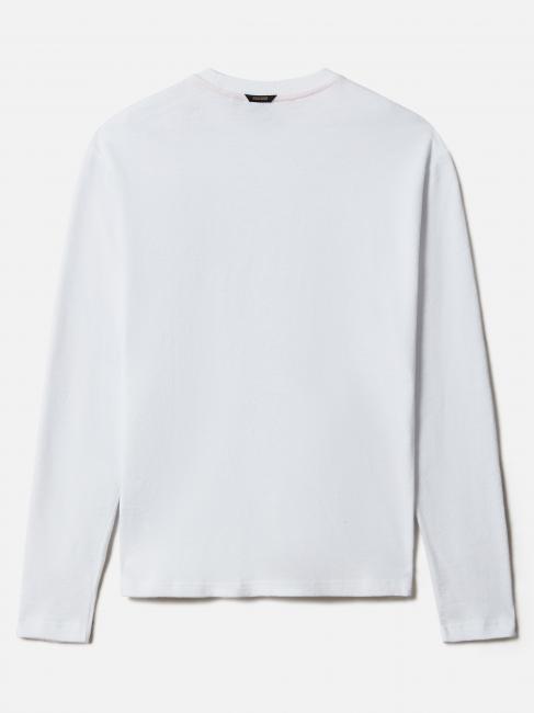 S-MAEN Long-sleeved cotton crew neck sweater bright white 002 - Men's Sweaters