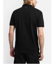 NAPAPIJRI ELBAS JERSEY Micrologist cotton polo shirt black 041 - Polo shirt - 3