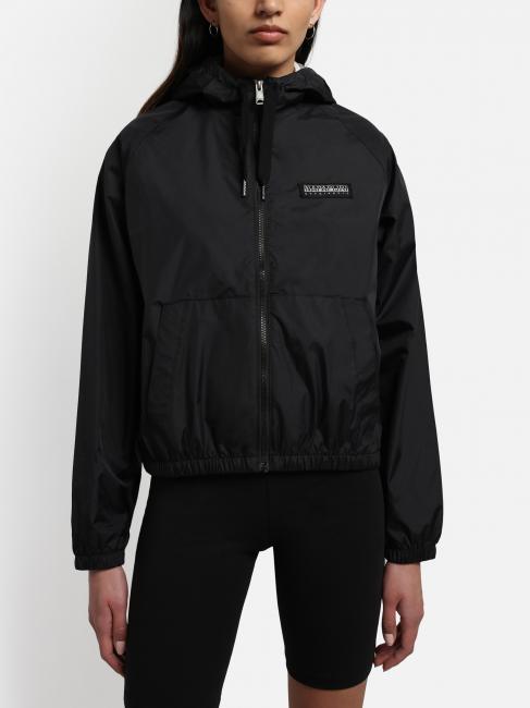 A-MORGEX W Hooded kway jacket black 041 - Women's Jackets