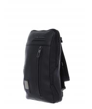 PIQUADRO AKRON Shoulder bag in leather Black - Laptop backpacks - 2