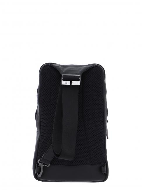 AKRON Shoulder bag in leather Black - Laptop backpacks