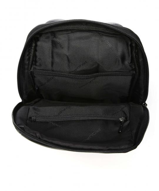 AKRON Shoulder bag in leather Black - Laptop backpacks