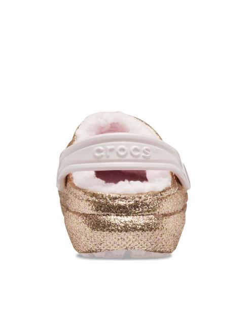 CLASSIC LINED GLITTER KIDS Padded sabot gold / barely pink - Baby Shoes