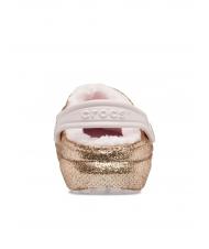 CROCS CLASSIC LINED GLITTER KIDS Padded sabot gold / barely pink - Baby Shoes - 5