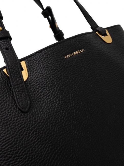 LEA Shoulder bag in textured leather Black - Women&rsquo;s Bags