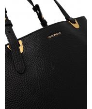 COCCINELLE LEA Shoulder bag in textured leather Black - Women&rsquo;s Bags - 5