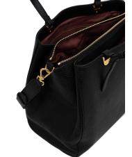 COCCINELLE LEA Shoulder bag in textured leather Black - Women&rsquo;s Bags - 6