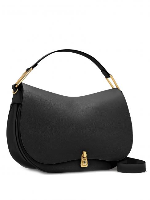 MAGIE L Leather shoulder bag with shoulder strap Black - Women&rsquo;s Bags