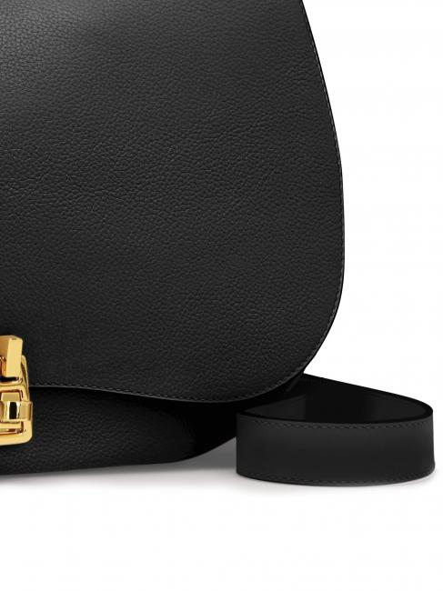 MAGIE L Leather shoulder bag with shoulder strap Black - Women&rsquo;s Bags