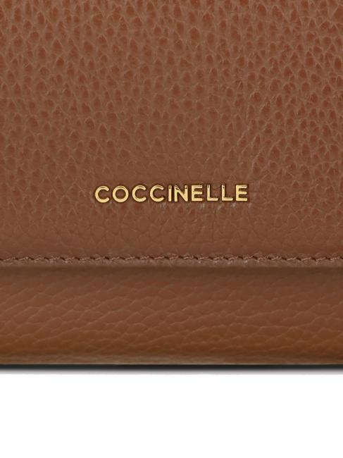 METALLIC SOFT Hammered leather bifold wallet BRULE - Women&rsquo;s Wallets