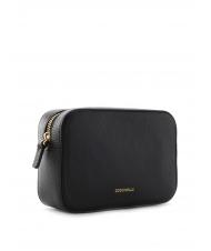 COCCINELLE TEBE Shoulder bag in textured leather Black - Women’s Bags - 2