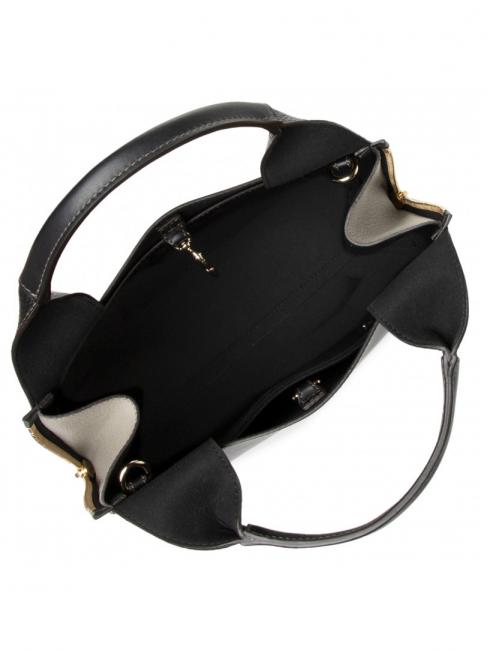 GILDA Roma and st eracle calfskin tote bag black + marble c - Women’s Bags