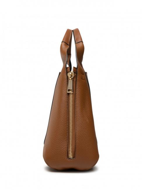GILDA Roma and st eracle calfskin tote bag cognac / black - Women&rsquo;s Bags