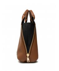 FURLA GILDA Roma and st eracle calfskin tote bag cognac / black - Women&rsquo;s Bags - 4