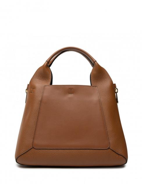 GILDA Roma and st eracle calfskin tote bag cognac / black - Women&rsquo;s Bags