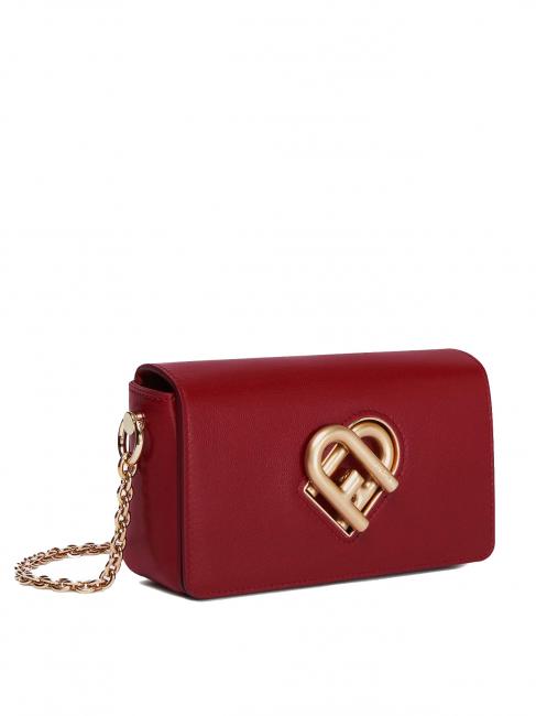 MY JOY Mini shoulder bag in taita calfskin CHERRY d - Women’s Bags